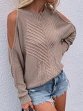Load image into Gallery viewer, Shoulder Cut-Out Knit Sweater