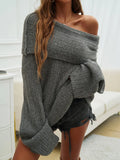 Load image into Gallery viewer, Off-Shoulder Oversized Sweater