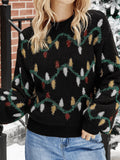 Load image into Gallery viewer, Black &amp; Green Glitter Christmas Sweater