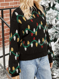 Load image into Gallery viewer, Black &amp; Green Glitter Christmas Sweater